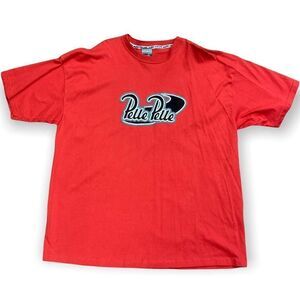 Pelle Pelle Vintage Red Classic Logo T-Shirt Streetwear Hip-Hop Fashion